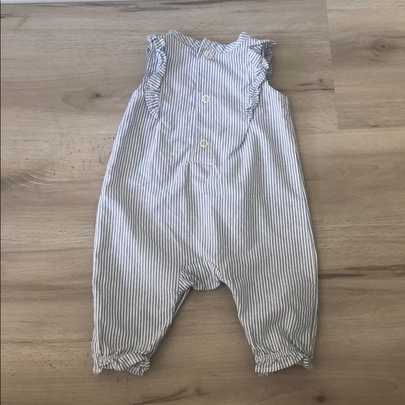 Pinstripe baby romper - Picture 4 of 4